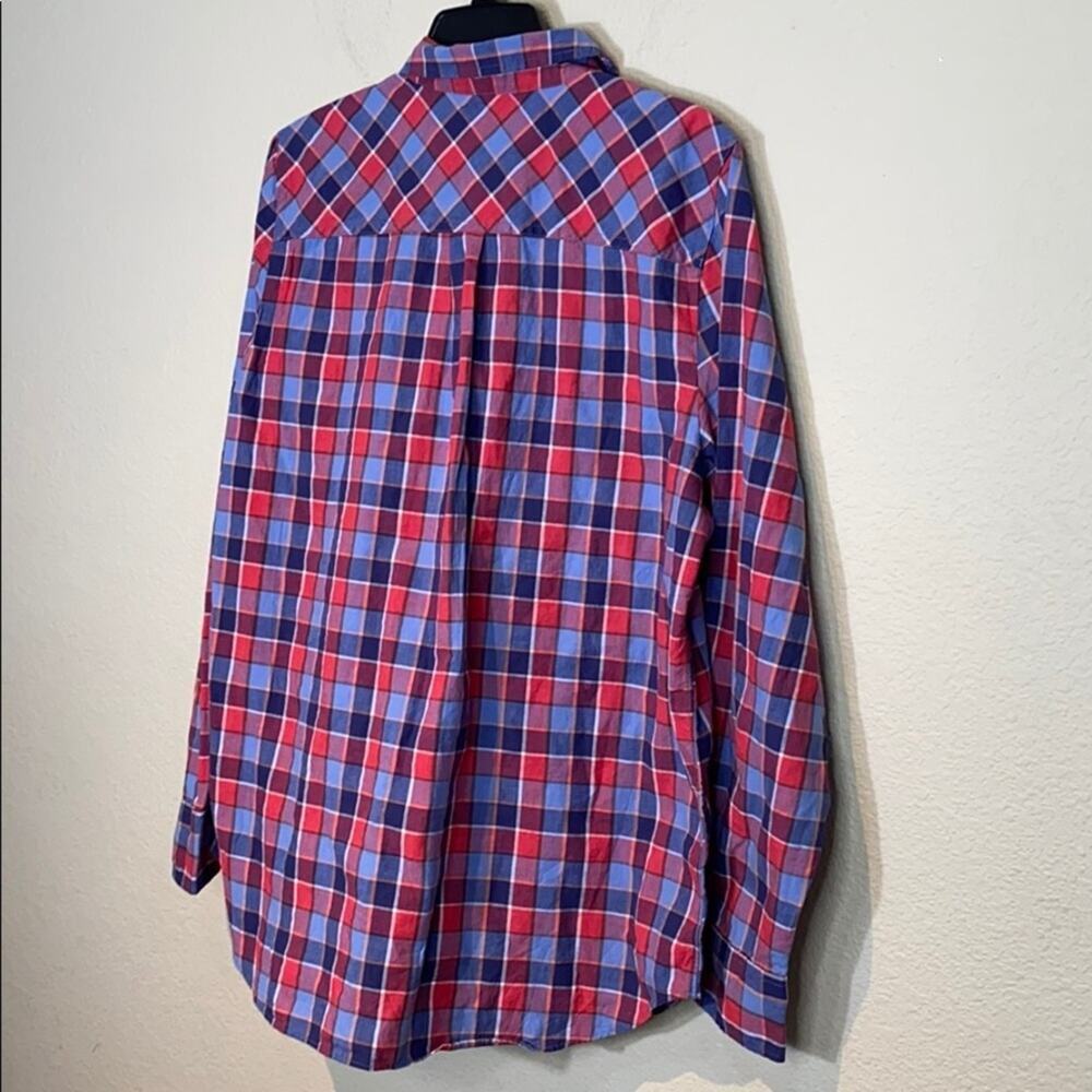 J Crew Factory Plaid Long Sleeve Boy Fit Shirt - Picture 7 of 13